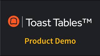 Toast Tables Demo - Updated 1/27/25