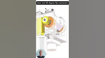 Gear rack 90 degree flip mechanism #solidworks #engineering #machine #mechanical #mechanicaldesign