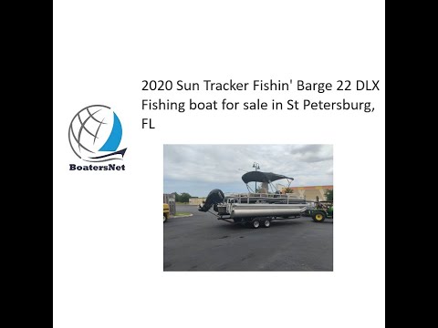 2020 Sun Tracker Fishin Barge 22 DLX Fishing boat for sale in St Petersburg, FL. $43,000.  @BoatersNetVideos