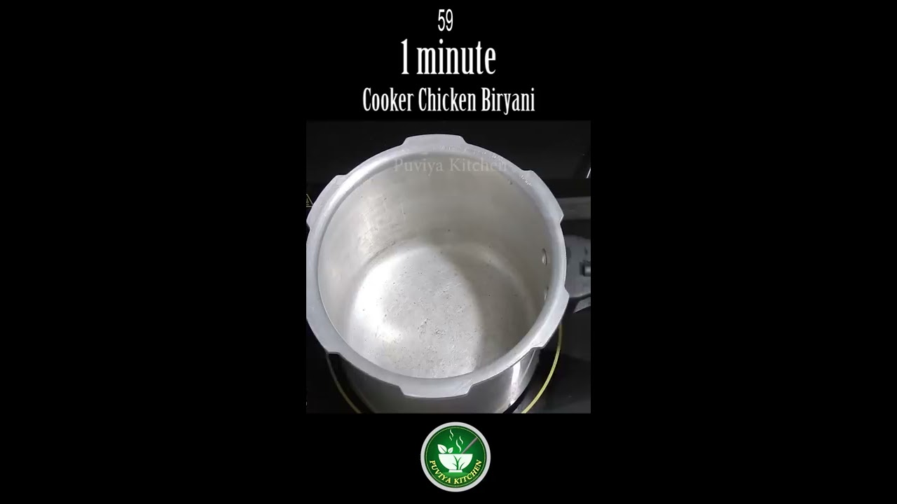Cooker Chicken Biryani 1 Minute Recipe Viral Shorts Puviyakitchen Food Indianrecipe