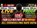 LIVE|⛔️Rank Vs College in JEE👉 JEE Main 2026 Result|JEE Main 2026 Marks Vs %tile | JEE RESULT CHECK