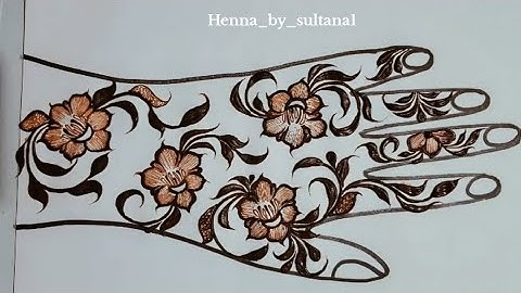 Arabic henna design ✨ simple and Easy ❤️ Step by step tutorial for beginners ❤️✨