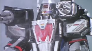 Power Rangers In Space - The Great Evilyzer - Astro Delta Megazord - First Battle