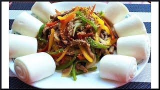 엄마의 집밥 요리 / 고추잡채 꽃빵 만들기
