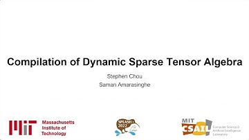 [OOPSLA] Compilation of Dynamic Sparse Tensor Algebra