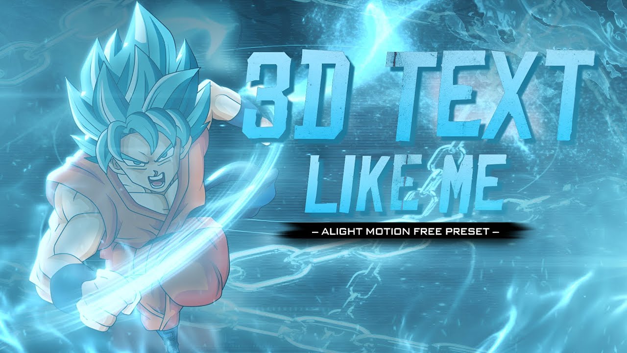 AMV 3D Text Like Me Free Preset in Alight Motion - YouTube