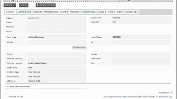 CiviCRM Demo: Inline edit on contact summary