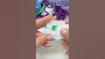 Vertical Corduroy Stitch Variation on Needlepoint Canvas