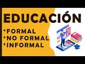 Los 3 Tipos de Educación | Formal - No Formal - Informal | Pedagogía MX