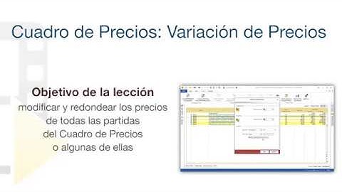 Tutorial de PriMus - Cuadro de Precios: Variación de Precios  - ACCA software