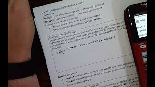 Quantitative Literacy 4F Example #1 Personal Budget