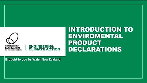 Introduction to Environmental Product Declarations