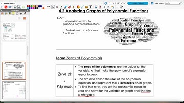 4.2 Notes (part 1)  Analyzing Graphs of Polynomial Functions