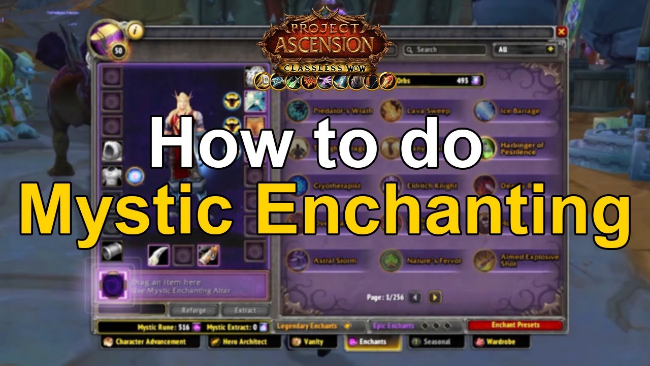 How to use the mystic enchantment system in Project Ascension (WoW private  server)