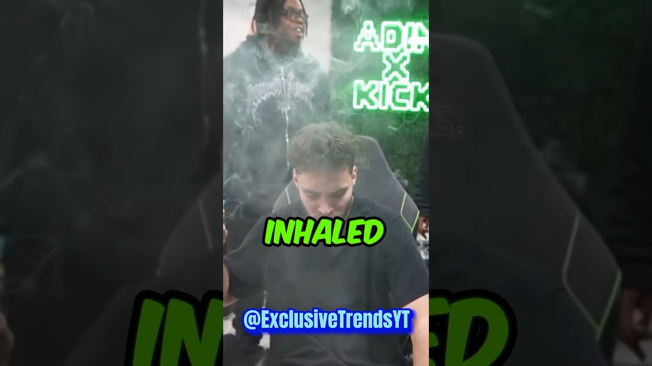 Adin Ross gets HIGH on stream🚬🤣￼