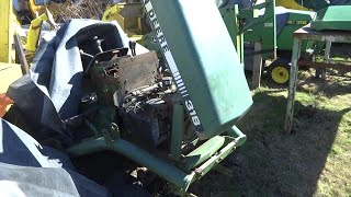 JOHN DEERE 318 P218 MOTOR WITH STARTER ISSUES START TO WORK ON IT PART 1