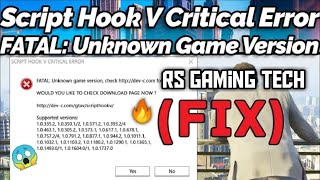 FIX Script Hook V Critical Error For Gta 5 - FATAL Unknown Game Version screenshot 5