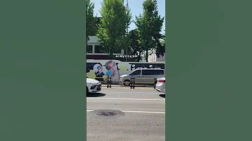 Jimin Bus Near HYBE Building During BTS Festa Week 2025 Miss U Jimin Jimin Parkjimin Bts 