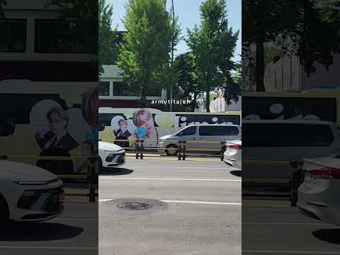 Jimin Bus Near HYBE Building During BTS Festa Week 2025 Miss U Jimin Jimin Parkjimin Bts