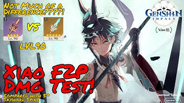 XIAO DMG Test►Do 5star Weapon matter?►Skyward Spine VS Deathmatch►Genshin Impact