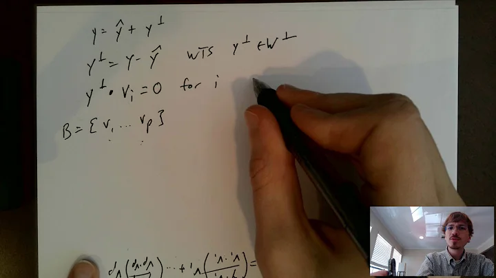 Linear Algebra - Spring 2020 - Orthogonal Projections