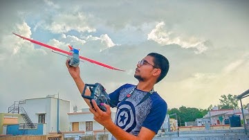 Flying RC mini Pusher Plane From Terrace/Flying at home
