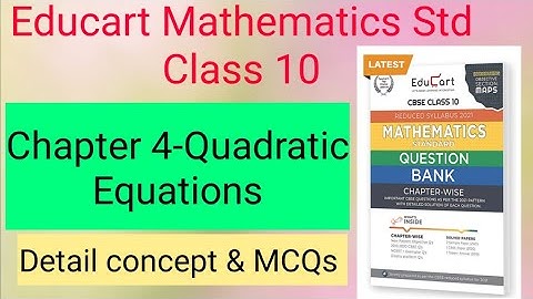 Educart Mathematics Std Class 10 Detail concept with MCQ
