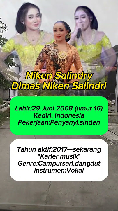 Biodata Niken Salindry: Dimas Niken Salindri #artisviral #nikensalindri #biografi