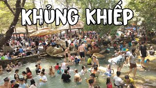 KHỦNG KHIẾP ! CẢNH TƯỢNG CHEN NHAU TẮM SUỐI CHỮA LÀNH Ở KDL THỦY CHÂU dịp Lễ