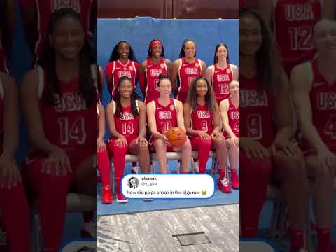 Paige making herself comfortable in the front row 😅 (via usabasketball/X, h/t e__gsa/X)