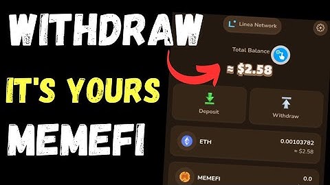 HOW TO WITHDRAW THE ETHEREUM IN YOUR MEMEFI WALLET