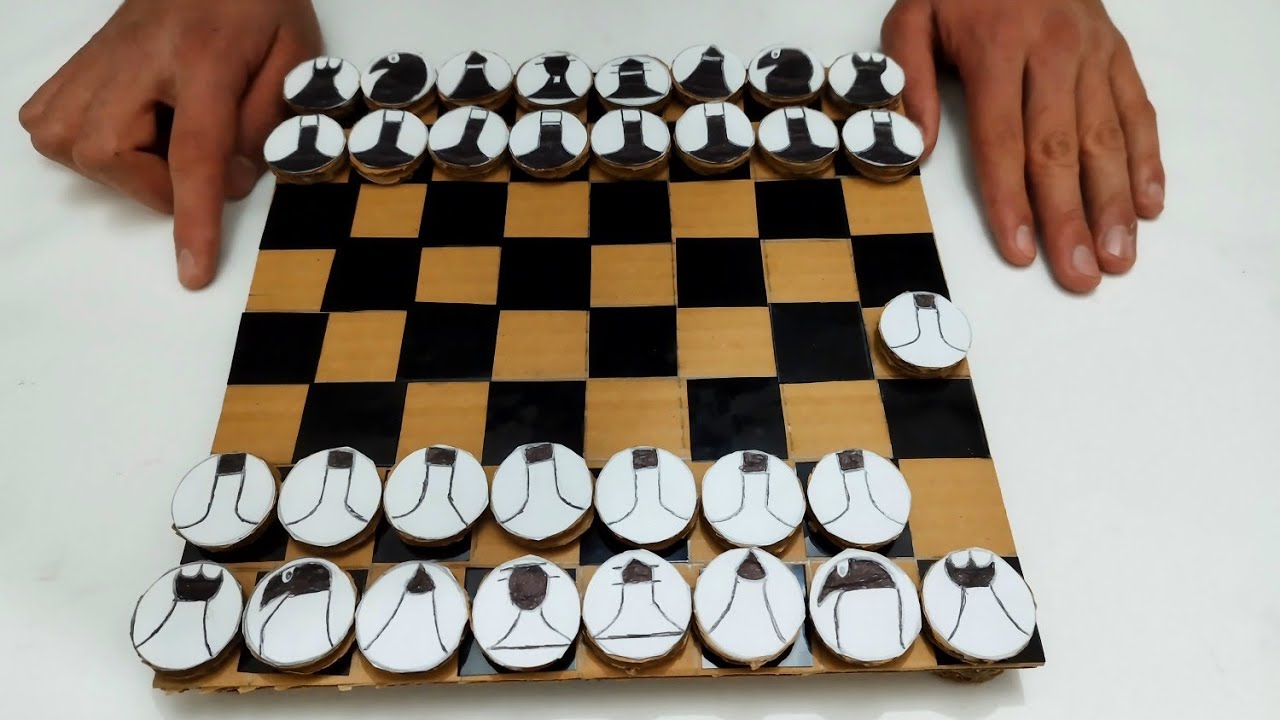 ♟️ How to Make a Chess Set at Home | DIY Cardboard Chess
