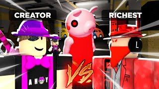PIGGY&#39;s CREATOR vs RICHEST ROBLOX PLAYER!! (EPIC 1v1 Piggy with MiniToon) - Linkmon99 Roblox