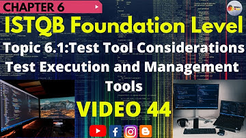 ISTQB Foundation Level|CH#6:Tool Support for Testing | Topic 6.1:Special Considerations |Video 44|