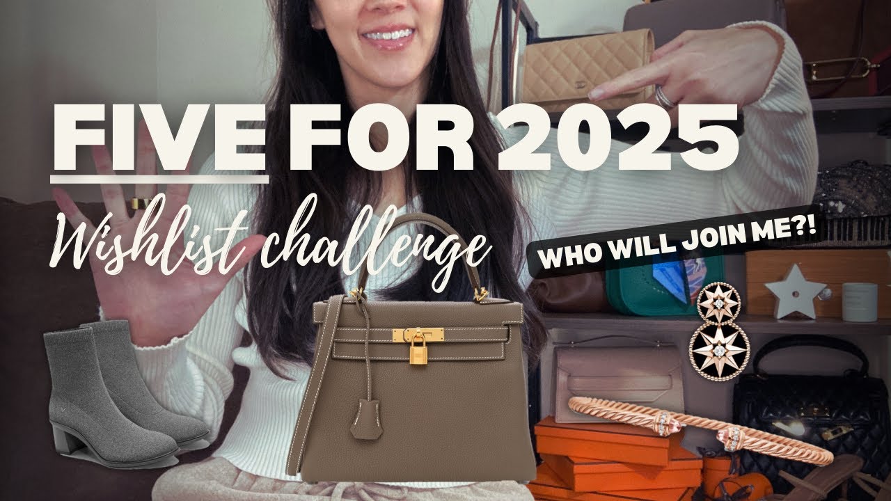 My FIVE item luxury wishlist challenge for 2025 💪 Hermes, David Yurman, Dior, VIVAIA unboxing!