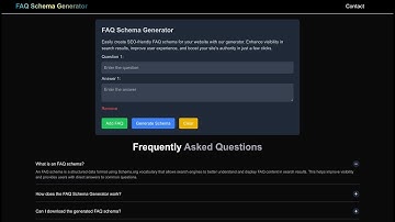 How to Use FAQ Schema Generator | Create FAQ Schema Markup | https://faqschemagenerator.com