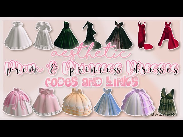 Prom and Princess Dresses Codes and Links | Roblox Bloxburg, Berry Avenue -  YouTube