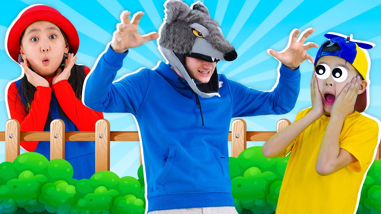 Kids Hiding From the Big Grey Wolf | Wolf Song - LookBee! - YouTube