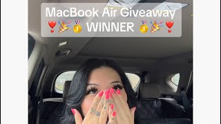 GIVEAWAY WINNER 🎉 2023 MacBook Air ♡