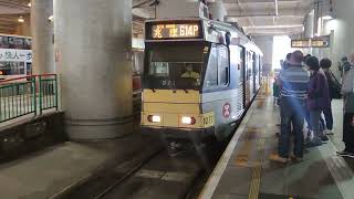 輕鐵614P駛入5號月台1077 已退役