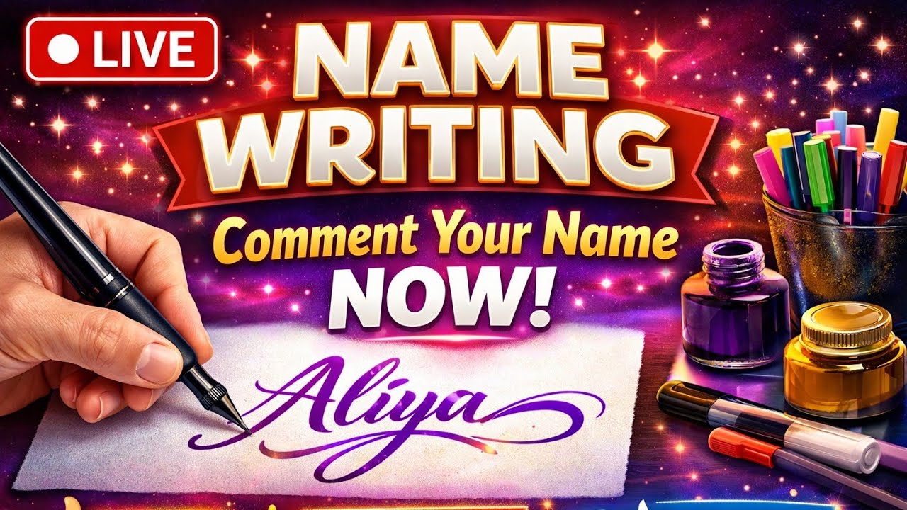 🔴 LIVE Name Writing ✍️ | Comment Your Name Now! 18-01-26