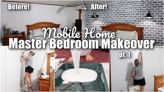 ✨SINGLE WIDE✨ MASTER BEDROOM MAKEOVER PT. 1 \\ MOBILE HOME MAKEOVER ON A BUDGET