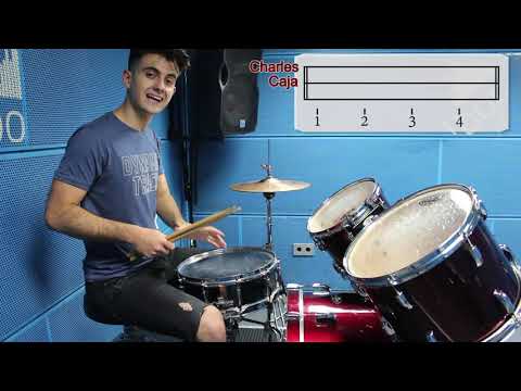 El ritmo más fácil y básico en batería. Como empezar a tocar la batería. Curso de Bateria 2