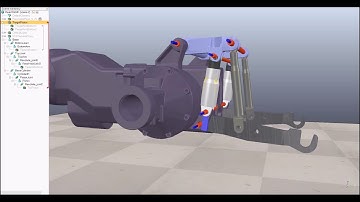 Simulation of Tractor 3 point linkage (Hitch) mechanism, Part 1