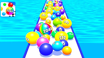 Ball Run 2048 Merge Race Run 3D ! All Levels Gameplay (47-65) android, ios