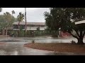 Heavy rain falls in Las Vegas.