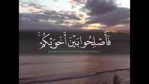 إنما المؤمنون أخوة.. تلاوة مؤثره بصوت الشيخ الجليل /ياسر الدوسري