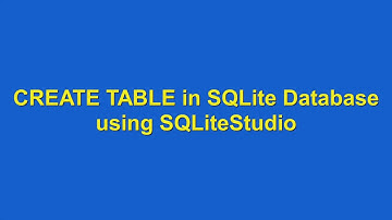 How to CREATE EDIT DELETE Table In SQLite Database