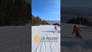 Skiing with a friend  #skiing #skigear #ski #skiingstunts