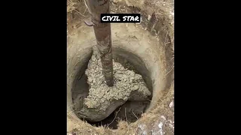 Bored pile drilling process | Morden Bored Pile Construction machine  | #shorts